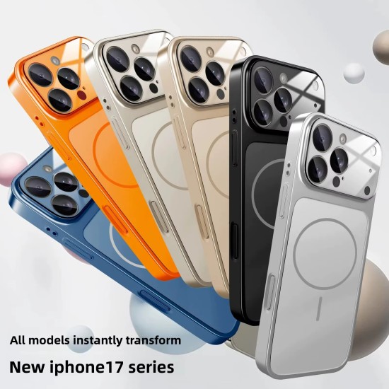 Husa Skin pentru Transformare iPhone 14 in iPhone 17 – Design Premium, Compatibil MagSafe, Culoare Silver