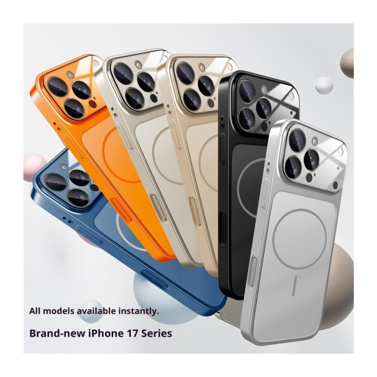 Husa Skin pentru Transformare iPhone 13 Pro in iPhone 17 Pro – Design Premium, Compatibil MagSafe, Culoare Portocaliu