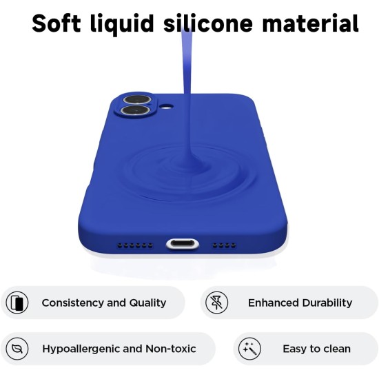 Husa Soft Touch, slim, ALC Mobile, anti soc, compatibila cu IPhone 17, Albastru Tpu Husa Soft Touch, slim, ALC Mobile, anti soc, compatibila cu IPhone 17, Albastru Tpu