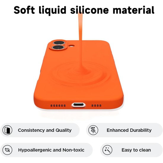 Husa Soft Touch, slim, ALC Mobile, anti soc, compatibila cu IPhone 17, Portocaliu Tpu Husa Soft Touch, slim, ALC Mobile, anti soc, compatibila cu IPhone 17, Portocaliu Tpu