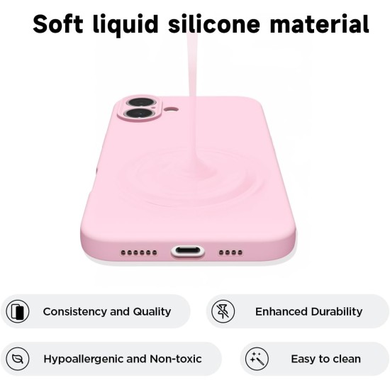 Husa Soft Touch, slim, ALC Mobile, anti soc, compatibila cu IPhone 17, Roz Pal Tpu Husa Soft Touch, slim, ALC Mobile, anti soc, compatibila cu IPhone 17, Roz Pal Tpu