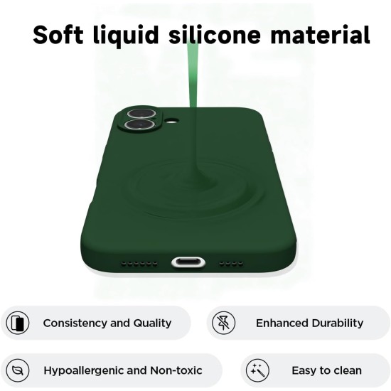Husa Soft Touch, slim, ALC Mobile, anti soc, compatibila cu IPhone 17, Verde Inchis Tpu Husa Soft Touch, slim, ALC Mobile, anti soc, compatibila cu IPhone 17, Verde Inchis Tpu