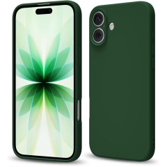 Husa Soft Touch, slim, ALC Mobile, anti soc, compatibila cu IPhone 17, Verde Inchis Tpu