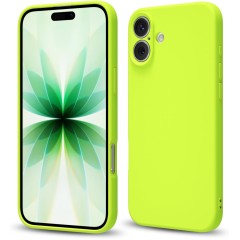 Husa Soft Touch, slim, ALC Mobile, anti soc, compatibila cu IPhone 17, Verde Neon Tpu