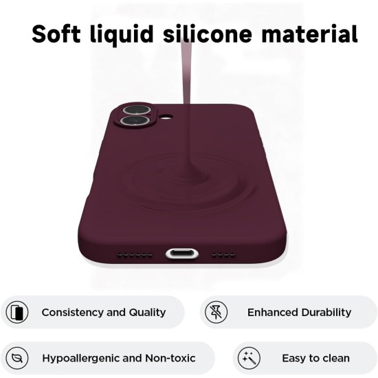 Husa Soft Touch, slim, ALC Mobile, anti soc, compatibila cu IPhone 17, Visiniu Tpu Husa Soft Touch, slim, ALC Mobile, anti soc, compatibila cu IPhone 17, Visiniu Tpu
