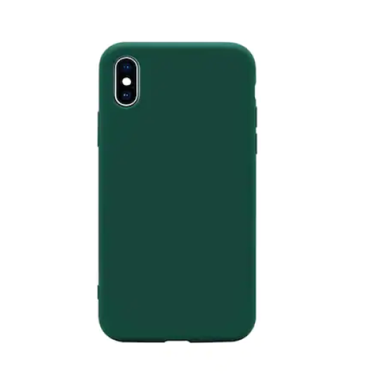 Husa silicon soft-touch compatibila cu Apple IPhone X / Xs, Dark Green