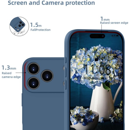 Husa Soft Touch, slim, ALC Mobile, anti soc, compatibila cu IPhone 17 Pro, Albastru Inchis Tpu Husa Soft Touch, slim, ALC Mobile, anti soc, compatibila cu IPhone 17 Pro, Albastru Inchis Tpu