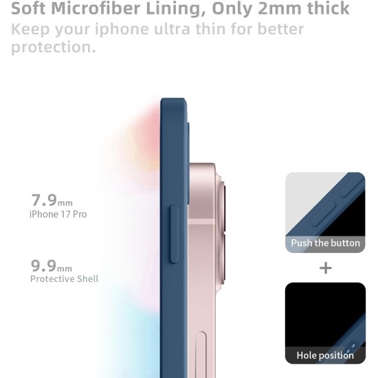 Husa Soft Touch, slim, ALC Mobile, anti soc, compatibila cu IPhone 17 Pro, Albastru Inchis Tpu Husa Soft Touch, slim, ALC Mobile, anti soc, compatibila cu IPhone 17 Pro, Albastru Inchis Tpu