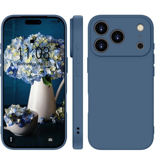 Husa Soft Touch, slim, ALC Mobile, anti soc, compatibila cu IPhone 17 Pro, Albastru Inchis Tpu Husa Soft Touch, slim, ALC Mobile, anti soc, compatibila cu IPhone 17 Pro, Albastru Inchis Tpu