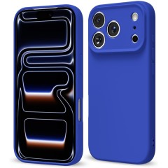 Husa Soft Touch, slim, ALC Mobile, anti soc, compatibila cu IPhone 17 Pro Max, Albastru Tpu