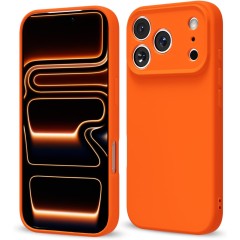 Husa Soft Touch, slim, ALC Mobile, anti soc, compatibila cu IPhone 17 Pro Max, Portocaliu Tpu