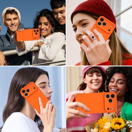 Husa Soft Touch, slim, ALC Mobile, anti soc, compatibila cu IPhone 17 Pro, Portocaliu Tpu Husa Soft Touch, slim, ALC Mobile, anti soc, compatibila cu IPhone 17 Pro, Portocaliu Tpu