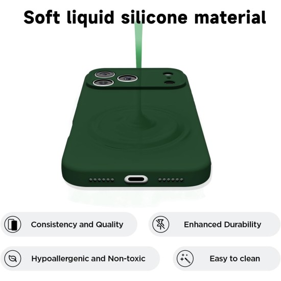 Husa Soft Touch, slim, ALC Mobile, anti soc, compatibila cu IPhone 17 Pro Max, Verde Inchis Tpu Husa Soft Touch, slim, ALC Mobile, anti soc, compatibila cu IPhone 17 Pro Max, Verde Inchis Tpu