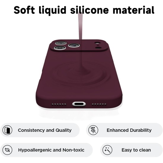 Husa Soft Touch, slim, ALC Mobile, anti soc, compatibila cu IPhone 17 Pro Max, Visiniu Tpu Husa Soft Touch, slim, ALC Mobile, anti soc, compatibila cu IPhone 17 Pro Max, Visiniu Tpu