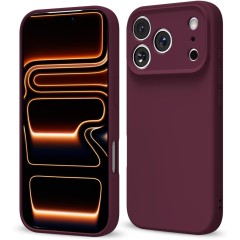 Husa Soft Touch, slim, ALC Mobile, anti soc, compatibila cu IPhone 17 Pro Max, Visiniu Tpu