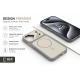 Husa antisoc compatibila cu MagSafe pentru IPhone 17 Pro Max, Matrix,Crem