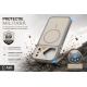 Husa antisoc compatibila cu MagSafe pentru IPhone 17 Pro Max, Matrix,Crem