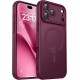 Husa Matte compatibil cu MagSafe pentru IPhone 18 Pro Max, protectie completa, contur Dark Cherry