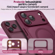 Husa Matte compatibil cu MagSafe pentru IPhone 18 Pro Max, protectie completa, contur Dark Cherry