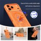 Husa pentru iPhone 18 Pro Max compatibila cu MagSafe Anti-Soc, Design Mesh, Inel Rotativ 360, Portocaliu