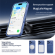 Husa pentru iPhone 18 Pro Max compatibila cu MagSafe Anti-Soc, Design Mesh, Inel Rotativ 360, Albastru