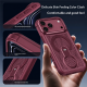 Husa pentru iPhone 18 Pro Max compatibila cu MagSafe Anti-Soc, Design Mesh, Inel Rotativ 360, Visiniu