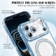Husa compatibila cu IPhone 17 Pro, Compatibila cu MagSafe, Contur Albastru cu Pietre Husa compatibila cu IPhone 17 Pro, Compatibila cu MagSafe, Contur Albastru cu Pietre