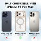 Husa compatibila cu IPhone 17 Pro Max, Compatibila cu MagSafe, Contur Auriu cu Pietre Husa compatibila cu IPhone 17 Pro Max, Compatibila cu MagSafe, Contur Auriu cu Pietre
