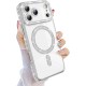 Husa compatibila cu IPhone 17 Pro, Compatibila cu MagSafe, Contur Silver cu Pietre Husa compatibila cu IPhone 17 Pro, Compatibila cu MagSafe, Contur Silver cu Pietre