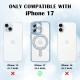 Husa compatibila cu IPhone 17, Compatibila cu MagSafe, Contur Albastru cu Pietre Husa compatibila cu IPhone 17, Compatibila cu MagSafe, Contur Albastru cu Pietre