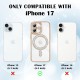 Husa compatibila cu IPhone 17, Compatibila cu MagSafe, Contur Auriu cu Pietre Husa compatibila cu IPhone 17, Compatibila cu MagSafe, Contur Auriu cu Pietre