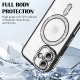 Husa compatibila cu IPhone 17, Compatibila cu MagSafe, Contur Negru cu Pietre Husa compatibila cu IPhone 17, Compatibila cu MagSafe, Contur Negru cu Pietre