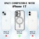 Husa compatibila cu IPhone 17, Compatibila cu MagSafe, Contur Negru cu Pietre Husa compatibila cu IPhone 17, Compatibila cu MagSafe, Contur Negru cu Pietre
