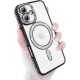 Husa compatibila cu IPhone 17, Compatibila cu MagSafe, Contur Negru cu Pietre Husa compatibila cu IPhone 17, Compatibila cu MagSafe, Contur Negru cu Pietre