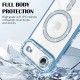 Husa compatibila cu IPhone 17 Air, Compatibila cu MagSafe, Contur Albastru cu Pietre Husa compatibila cu IPhone 17 Air, Compatibila cu MagSafe, Contur Albastru cu Pietre