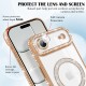 Husa compatibila cu IPhone 17 Air, Compatibila cu MagSafe, Contur Auriu cu Pietre Husa compatibila cu IPhone 17 Air, Compatibila cu MagSafe, Contur Auriu cu Pietre