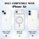 Husa compatibila cu IPhone 17 Air, Compatibila cu MagSafe, Contur Silver cu Pietre Husa compatibila cu IPhone 17 Air, Compatibila cu MagSafe, Contur Silver cu Pietre