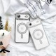 Husa compatibila cu IPhone 17 Air, Compatibila cu MagSafe, Contur Silver cu Pietre Husa compatibila cu IPhone 17 Air, Compatibila cu MagSafe, Contur Silver cu Pietre
