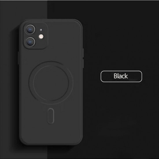 Husa culoarea Negru pentru cu iPhone 12, cu incarcare tip MagSafe - ALC®
