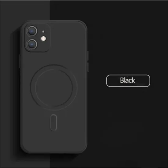 Husa culoarea Negru pentru cu iPhone 12 Mini, cu incarcare tip MagSafe - ALC® Husa culoarea Negru pentru cu iPhone 12 Mini, cu incarcare tip MagSafe - ALC®