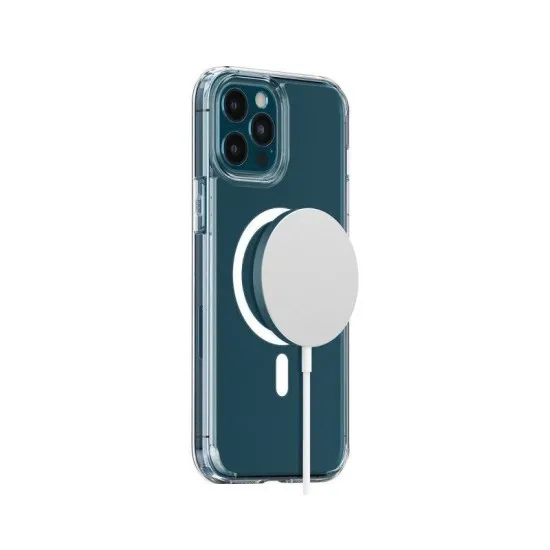 Husa transparenta pentru cu iPhone 13 Pro Max, cu incarcare tip MagSafe - ALC® Husa transparenta pentru cu iPhone 13 Pro Max, cu incarcare tip MagSafe - ALC®