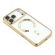 Husa compatibila cu IPhone 17 Pro Max, ALC MOBILE, pentru telefon mobil cu protectie pentru camera, Tehnologie MagSafe, rezistenta la socuri, contur Gold