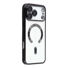 Husa compatibila cu IPhone 17 Pro Max, ALC MOBILE, pentru telefon mobil cu protectie pentru camera, Tehnologie MagSafe, rezistenta la socuri, contur Negru