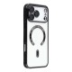 Husa compatibila cu IPhone 17 Pro, ALC MOBILE, pentru telefon mobil cu protectie pentru camera, Tehnologie MagSafe, rezistenta la socuri, contur Negru