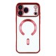 Husa compatibila cu IPhone 17 Pro Max, ALC MOBILE, pentru telefon mobil cu protectie pentru camera, Tehnologie MagSafe, rezistenta la socuri, contur Rosu