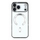 Husa compatibila cu IPhone 17 Pro Max, ALC MOBILE, pentru telefon mobil cu protectie pentru camera, Tehnologie MagSafe, rezistenta la socuri, contur Silver