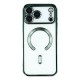 Husa compatibila cu IPhone 17 Pro Max, ALC MOBILE, pentru telefon mobil cu protectie pentru camera, Tehnologie MagSafe, rezistenta la socuri, contur Verde