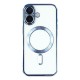 Husa compatibila cu IPhone 17, ALC MOBILE, pentru telefon mobil cu protectie pentru camera, Tehnologie MagSafe, rezistenta la socuri, contur Albastru