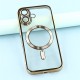 Husa compatibila cu IPhone 17, ALC MOBILE, pentru telefon mobil cu protectie pentru camera, Tehnologie MagSafe, rezistenta la socuri, contur Gold