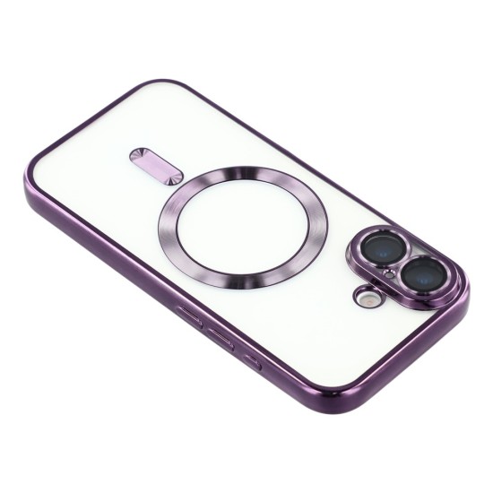 Husa compatibila cu IPhone 17, ALC MOBILE, pentru telefon mobil cu protectie pentru camera, Tehnologie MagSafe, rezistenta la socuri, contur Mov